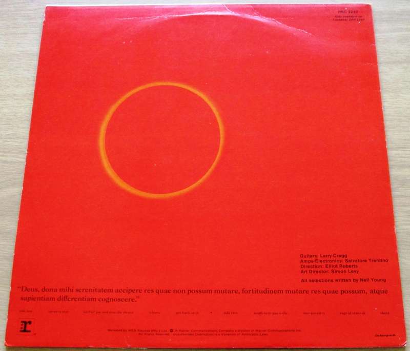 NEIL YOUNG + CRAZY HORSE Reactor LP VINYL RECORD