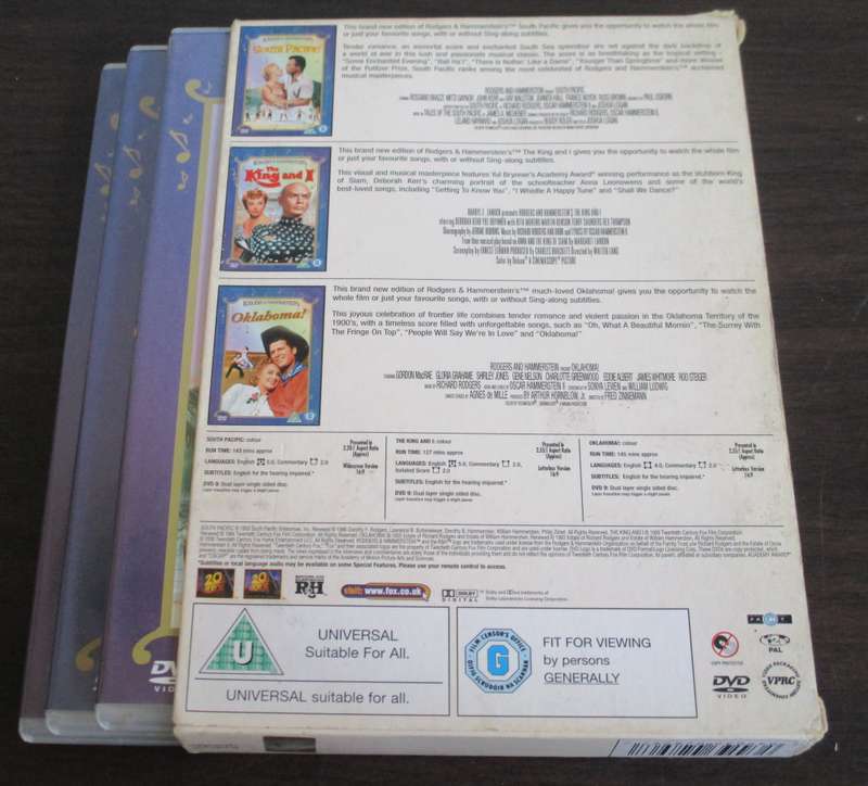SOUTH PACIFIC + THE KING AND I + OKLAHOMA! DVD BOXSET [BBOX 4]