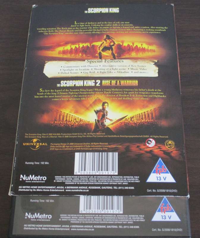 THE SCORPION KING 1 + 2 Collection 2xDVD BOXSET [BBOX 4]