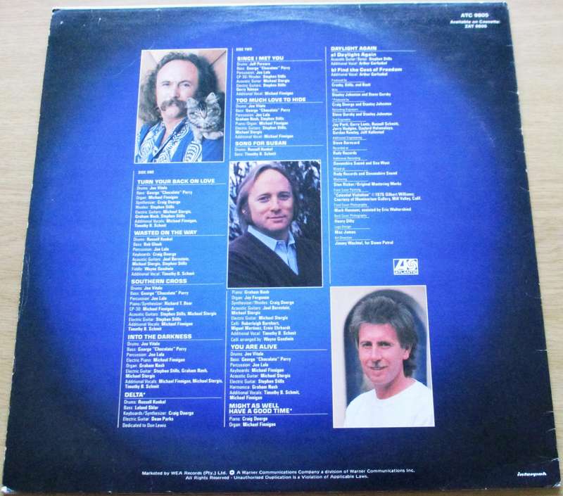 CROSBY STILLS & NASH Daylight Again LP VINYL RECORD