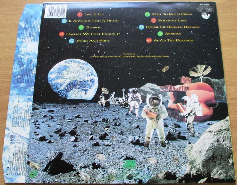 CROSBY STILLS + NASH Live it Up LP VINYL RECORD