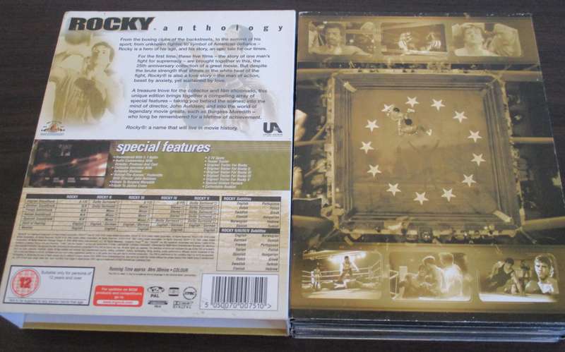 ROCKY ANTHOLOGY Rocky 1 includes Rocky 1 25th Anniversary Special Edition 5xDVD [BB bottom shelf]