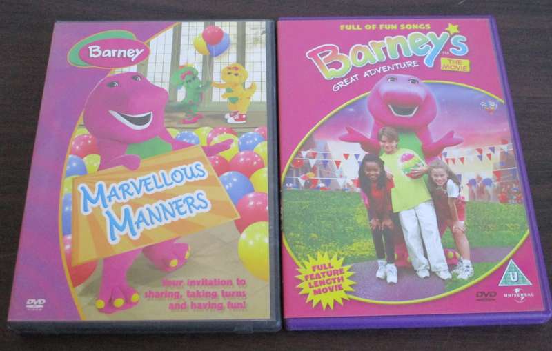 BARNEY'S GREAT ADVENTURE THE MOVIE + MARVELLOUS MANNERS DVD [BBOX 7]