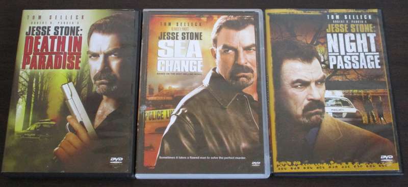 JESSE STONE Night Passage + Sea Change + Death in Paradise 3xDVD TOM SELLECK [BBOX 7]