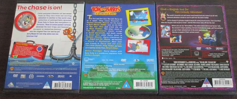 TOM AND JERRY The Magic Ring + Greatest Chasers + Whiskers Away! 3xDVD [BBOX 7]