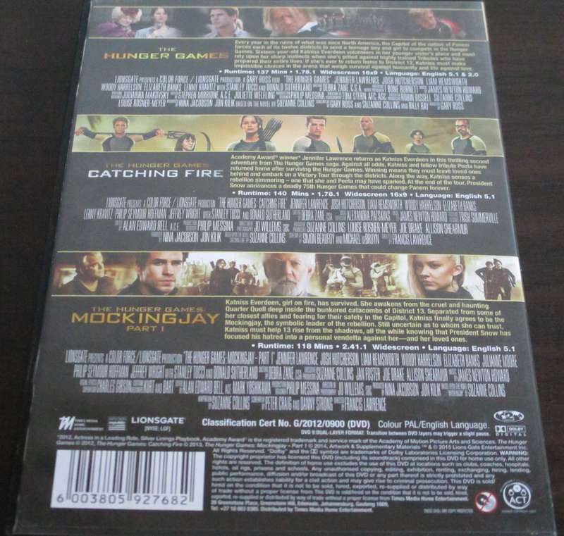 THE HUNGER GAMES + MOCKINGJAY Part 1 + CATCHING FIRE 3xDVD [BBOX 8]