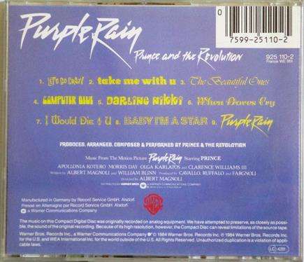 PRINCE Purple Rain CD