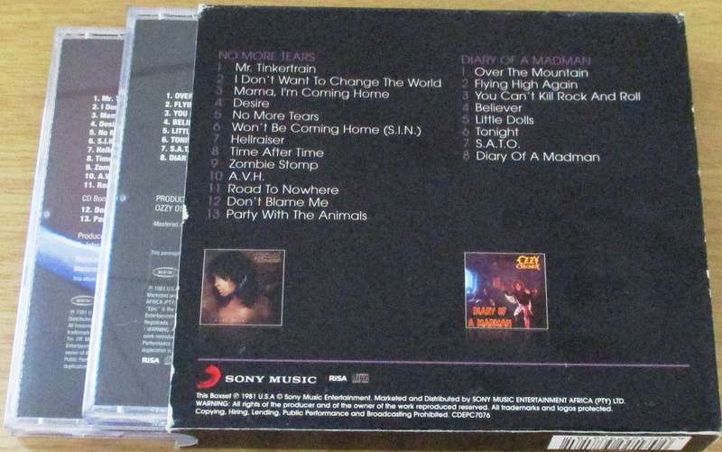 OZZY OSBOURNE No More Tears / Diary of a Madman 2 Original Albums 2xCD [Zx1]