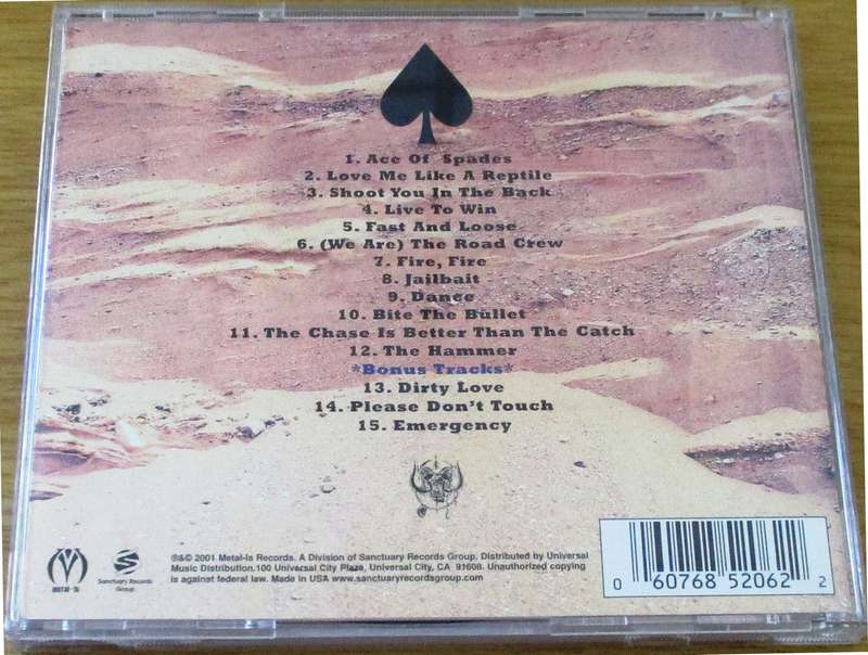 MOTORHEAD Ace of Spades CD [Shelf Z x 9]