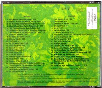 THE MAMAS AND THE PAPAS Creeque Alley The History of 2xCD  (msr]