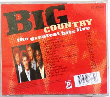 BIG COUNTRY Greatest Hits Live CD  (msr]