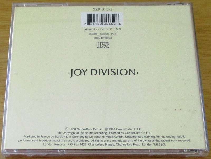 JOY DIVISION Closer CD [Vx3]