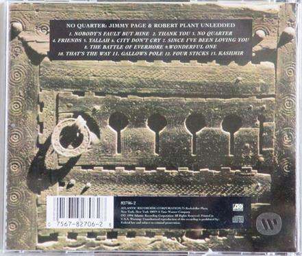 JIMMY PAGE + ROBERT PLANT No Quarter CD [Shelf Gx27]