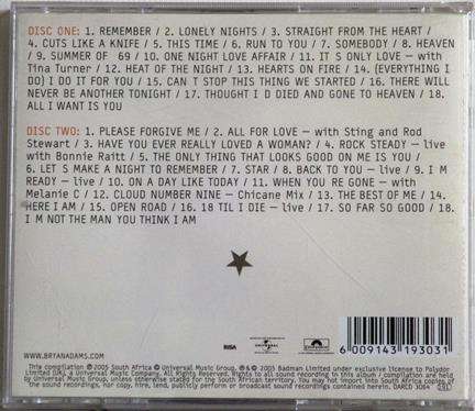 BRYAN ADAMS Anthology 2xCD [Shelf Gx27]
