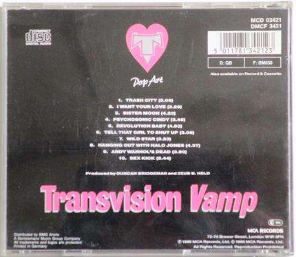 TRANSVISION VAMP Pop Art CD [Shelf Gx27]