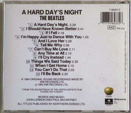 THE BEATLES A Hard Day's Night CD [Shelf G x 29]