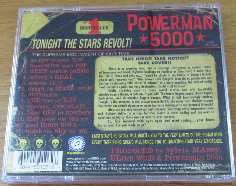POWERMAN 5000 Tonight the Stars Revolt! CD [Shelf Z x 5]