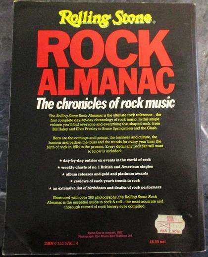 ROLLING STONE Rock Almanac The Chronicles of Rock Music Book