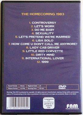 PRINCE AND THE REVOLUTION The Homecoming DVD