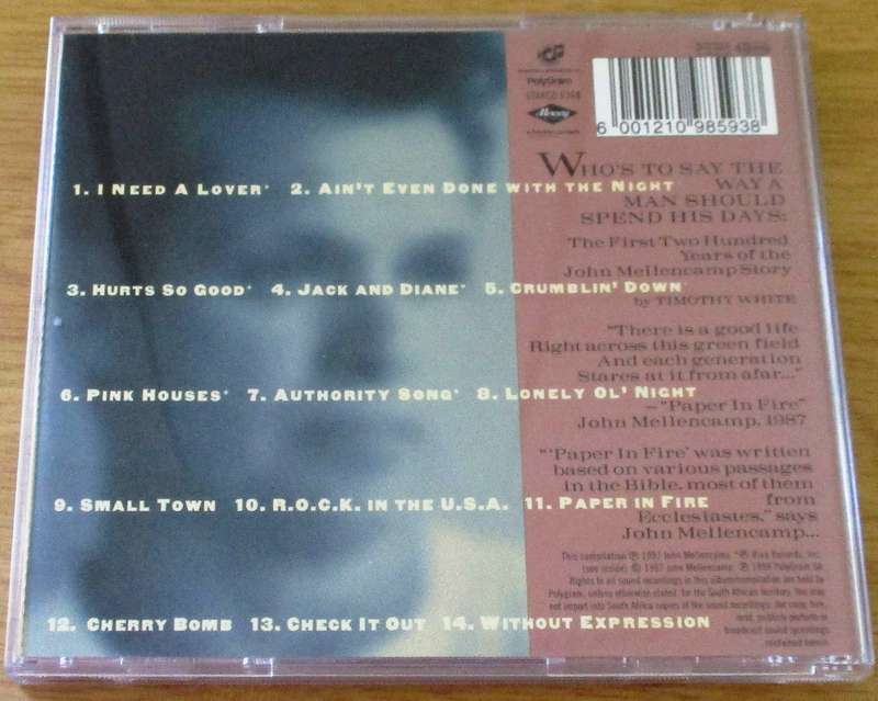 JOHN MELLENCAMP The Best That I Can Do CD [Gx29]