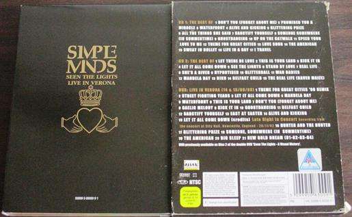 SIMPLE MINDS Best of 2xCD + Seen the Lights Live in Verona DVD