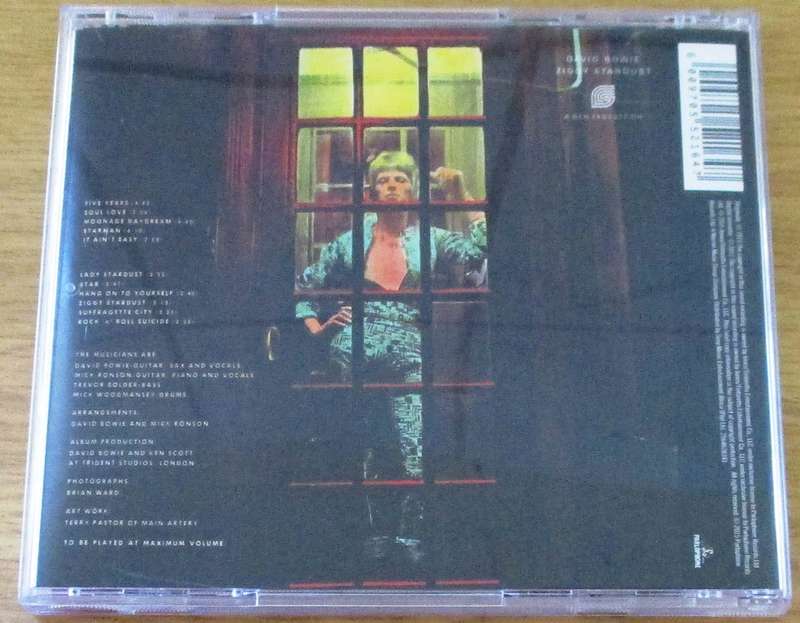 DAVID BOWIE The Rise and Fall of Ziggy Stardust and the Spiders from Mars 2012 remaster CD [Gx27]