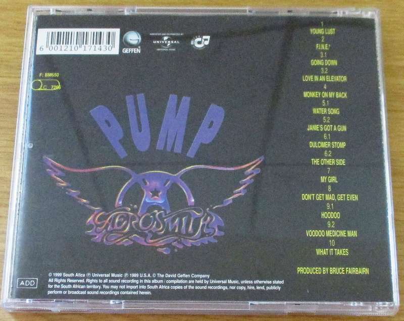 AEROSMITH Pump CD [Gx27]
