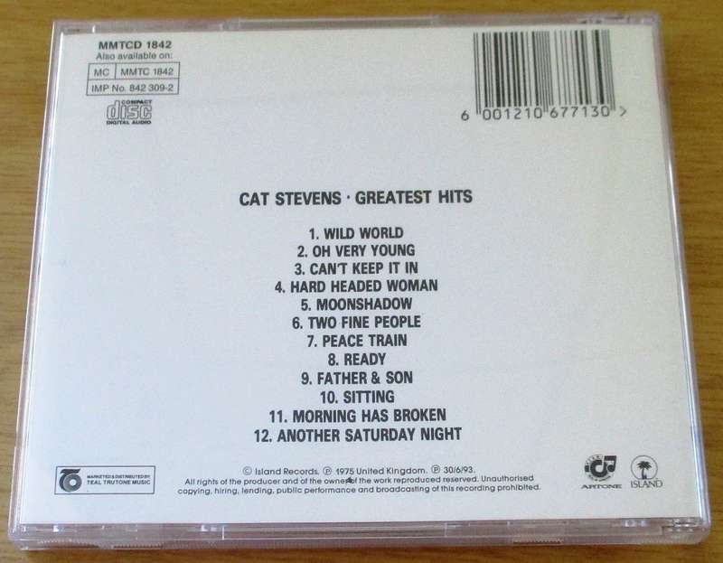 CAT STEVENS Greatest Hits CD [Gx32]