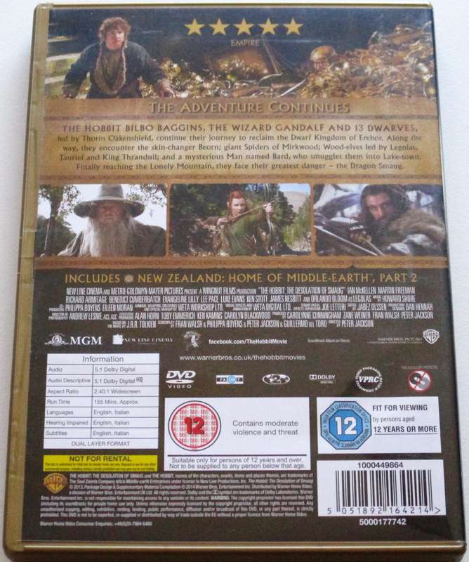 THE HOBBIT The Desolation of Smaug DVD [BBOX 9]