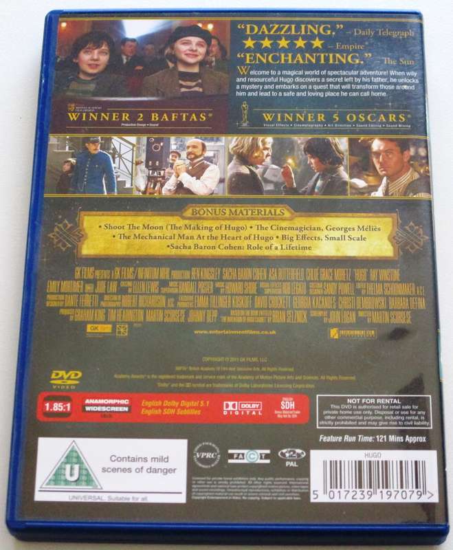 HUGO DVD Scorsese [BBOX 9]
