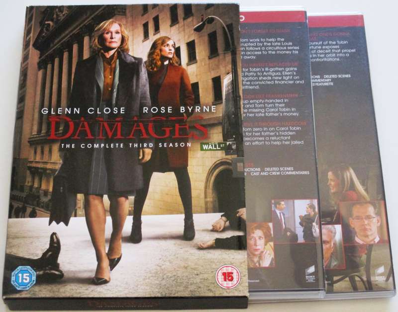 DAMAGES The Complete Third Season DVD Glenn Close [BB Shelf 1]
