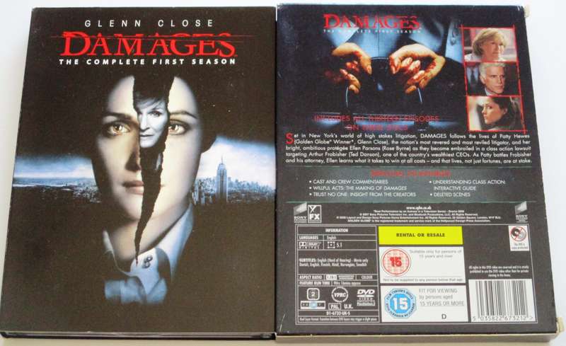 DAMAGES The Complete First Season DVD Glenn Close [BB Shelf 1]