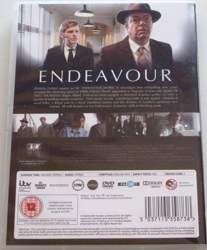 ENDEAVOUR The Origins of Inspector Morse  + The Complete First Series DVD [BBOX 9]