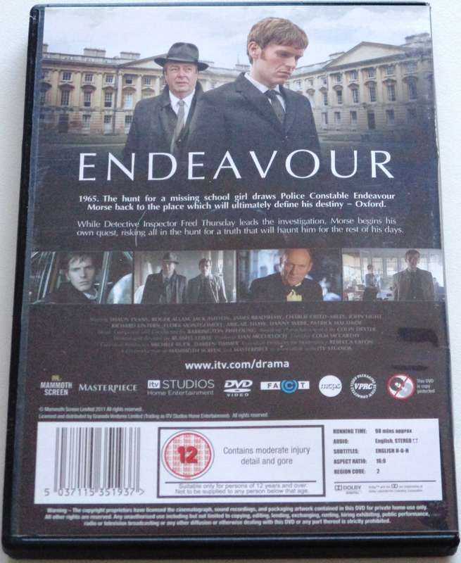 ENDEAVOUR The Origins of Inspector Morse  + The Complete First Series DVD [BBOX 9]