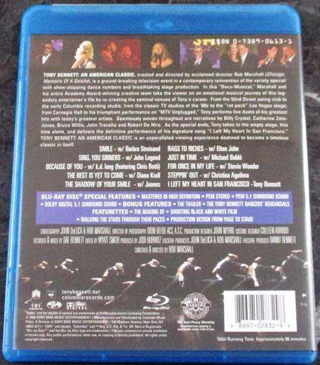 TONY BENNETT An American Classic Blu Ray [BLU RAY SHELF]