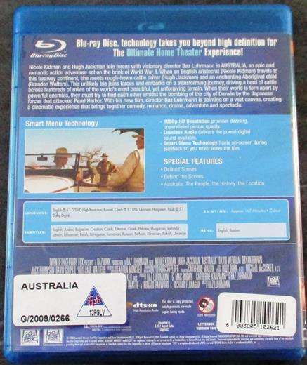 AUSTRALIA Nicole Kidman Hugh Jackman Blu Ray [BLU RAY SHELF]