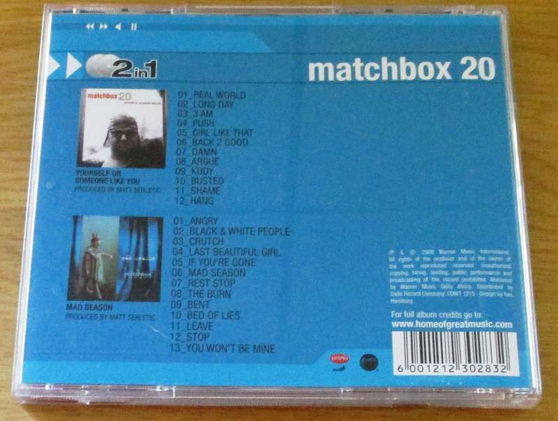 MATCHBOX TWENTY Yourself or someone like you / Mad Season CD [Gx22]