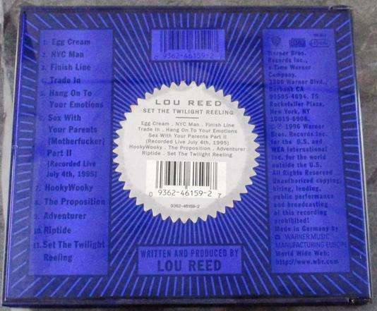 LOU REED Set the Twilight Reeling CD