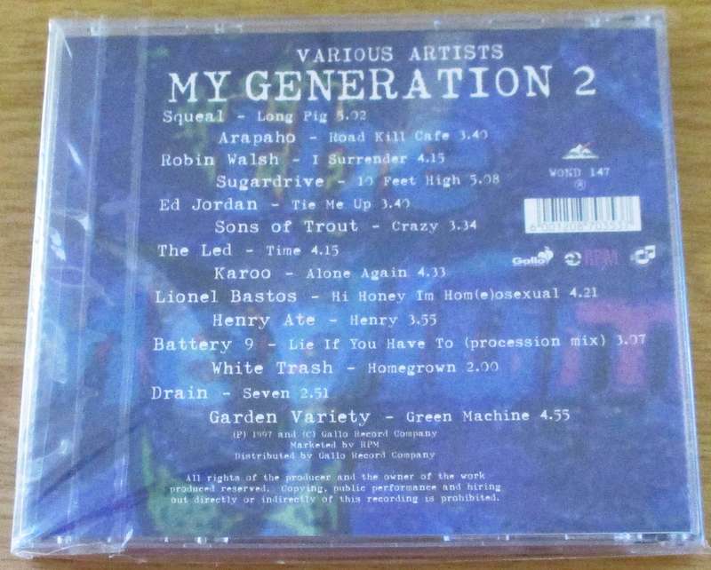 MY GENERATION Volume 2 CD [Gx20] Squeal BATTERY9 Henry Ate ARAPAHO Sugardrive