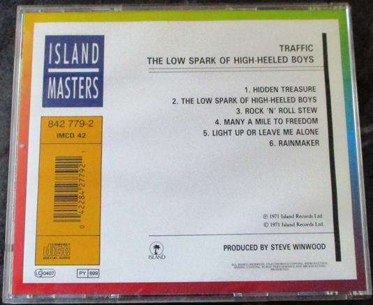 TRAFFIC The Low Spark of High Heeled Boys CD