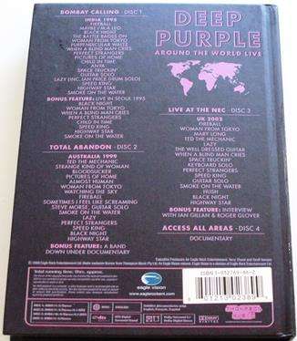 DEEP PURPLE Around The World Live All regions 4xDVD Hardback Digibook