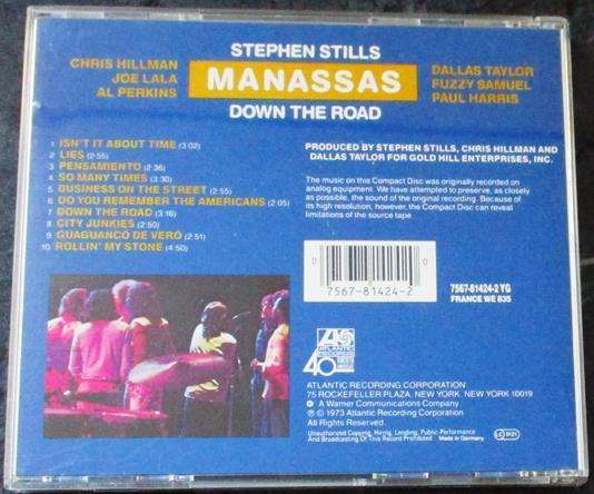 STEPHEN STILLS + MANASSAS  Down the Road  CD