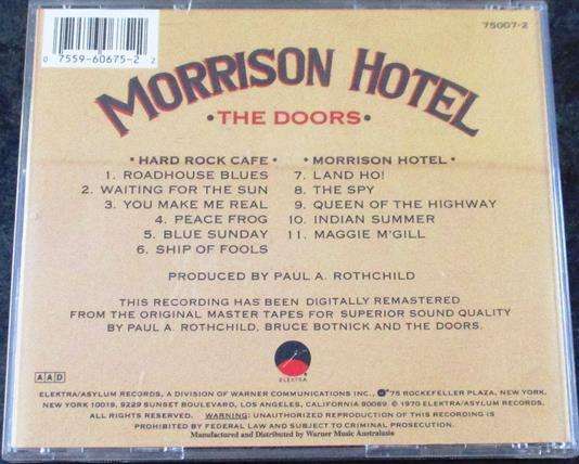 THE DOORS Morrison Hotel CD