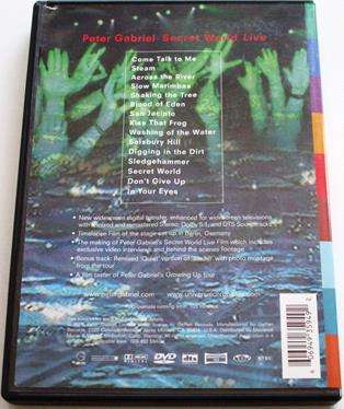 PETER GABRIEL Secret World Live  DVD