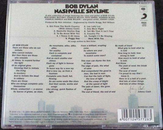 BOB DYLAN Nashville Skyline CD  [Gx36]