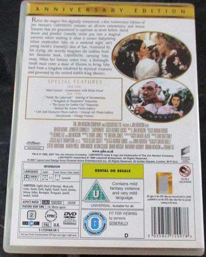 LABYRINTH Anniversary Edition DVD [BBOX 1]