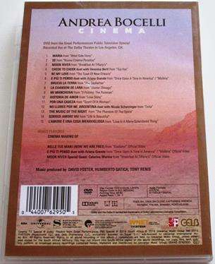 ANDREA BOCELLI Cinema DVD