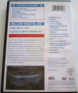 BILLY JOEL Live at the Yankee Stadium DVD