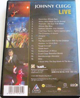 JOHNNY CLEGG Live at the Nelson Mandela Theatre DVD
