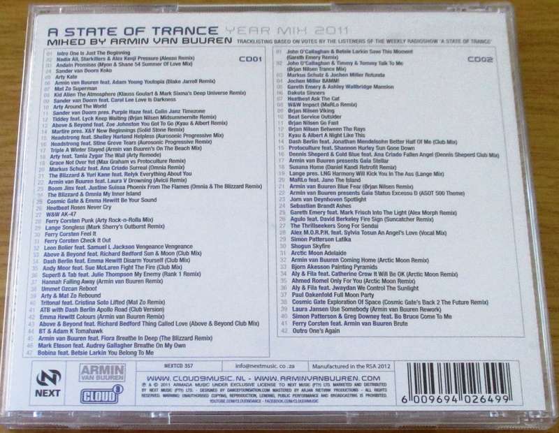 ARMIN VAN BUUREN A STATE OF TRANCE Year Mix 2011 2xCD [Gx32]